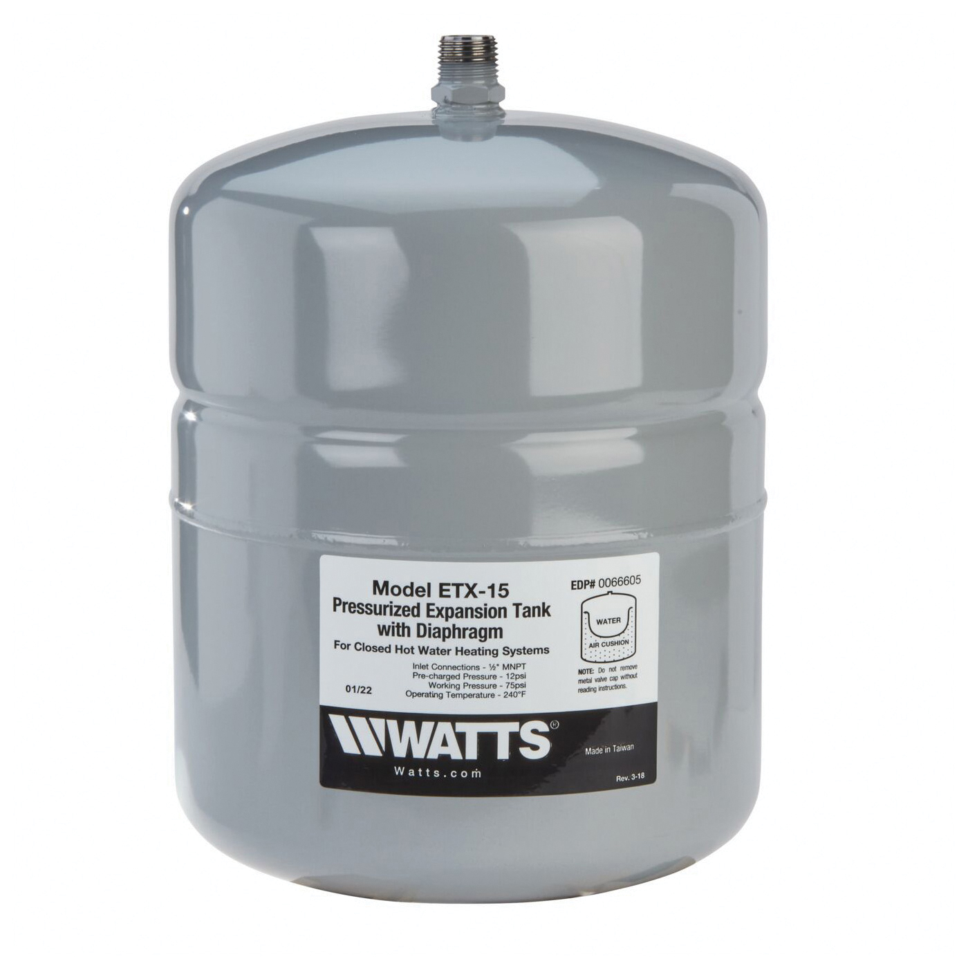 2.1 Gal. Non-Potable Hot Water Hydronic Expansion Tank 2.1 Gal. Non-Potable Hot Water Hydronic Expansion Tank