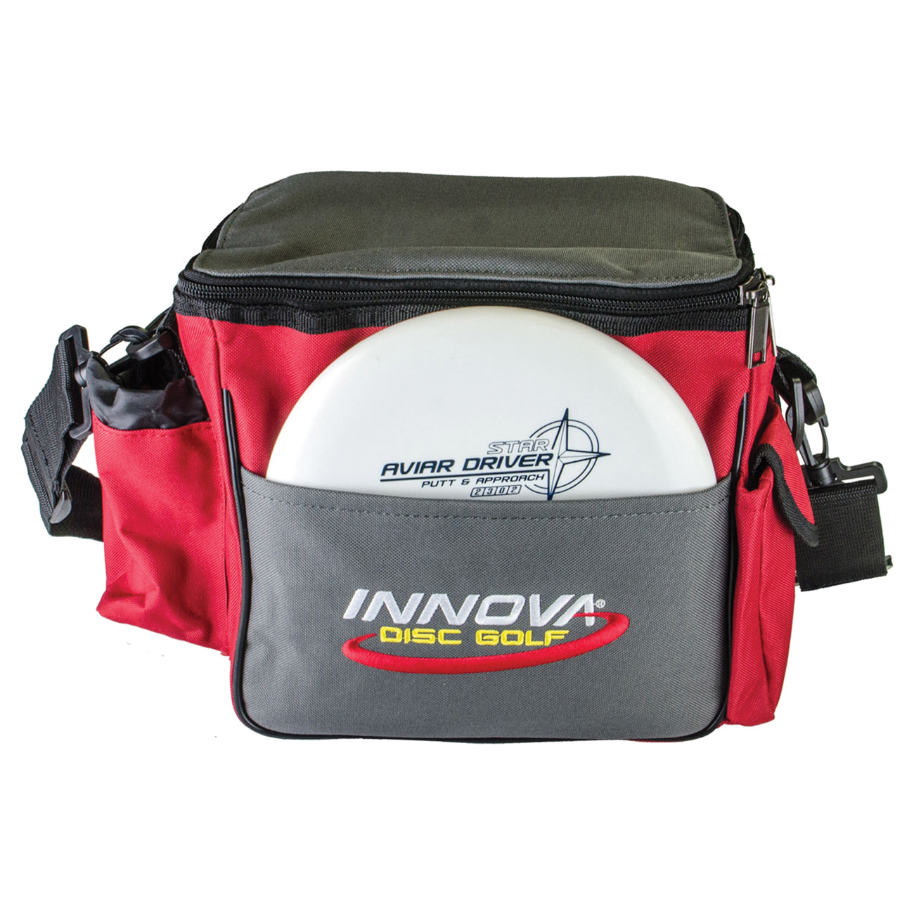 Innova Disc Golf GBSTD-RED/GRY Standard Bag, Terry, Gray/...