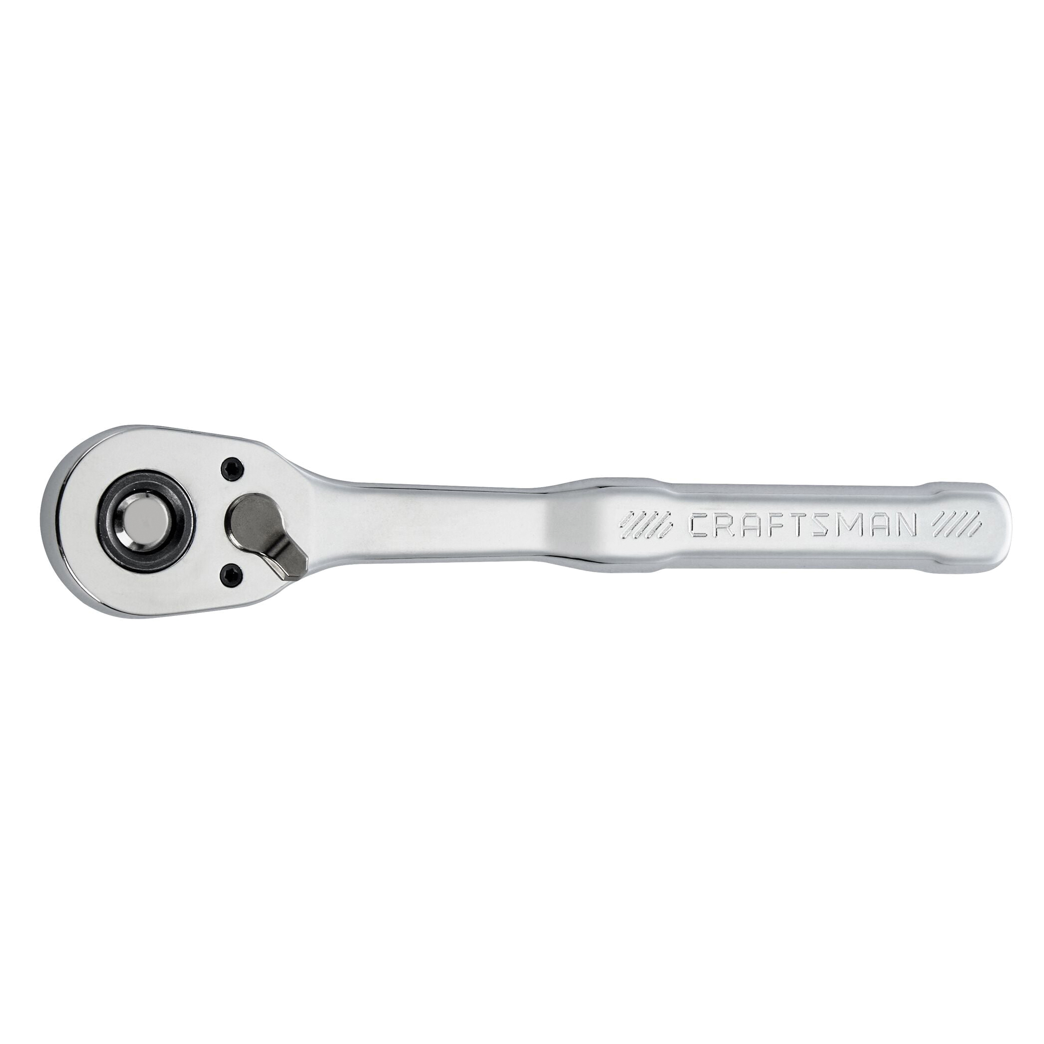 CMMT86722 Ratchet Handle, 3/8 in Drive, 10.2 in OAL, Polished Chrome