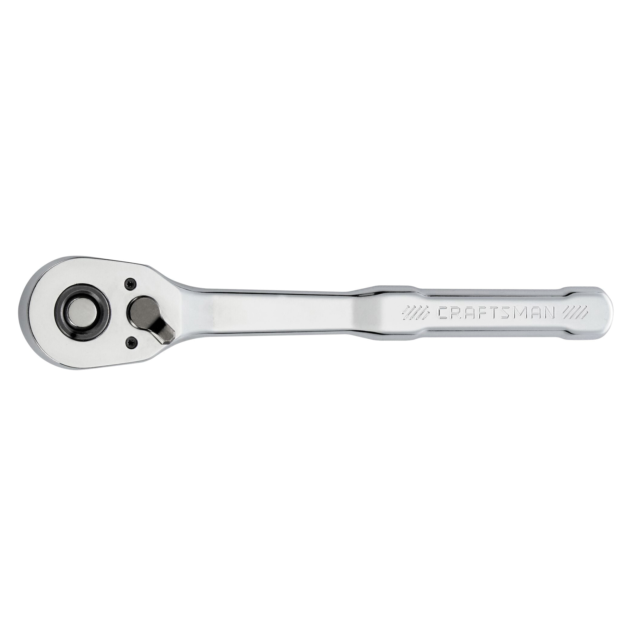 CMMT86723 Ratchet Handle, 1/2 in Drive, 12.3 in OAL, Polished Chrome