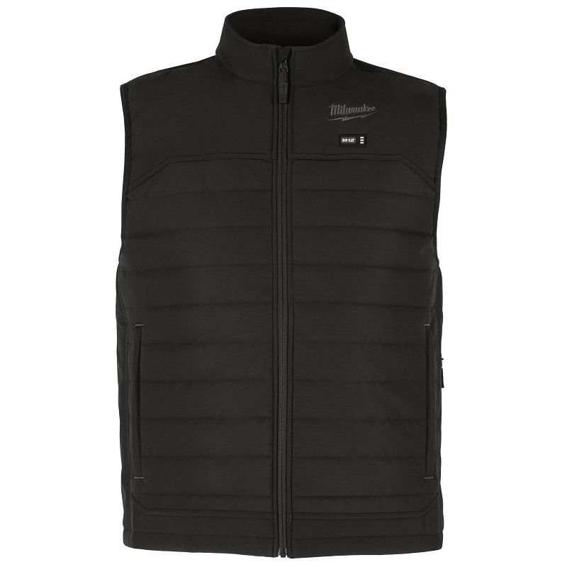 Milwaukee M12 Series M300B-21XL Vest Kit, XL, Men's, Fits to Chest Size: 44 to 46 in, Polyester, Black