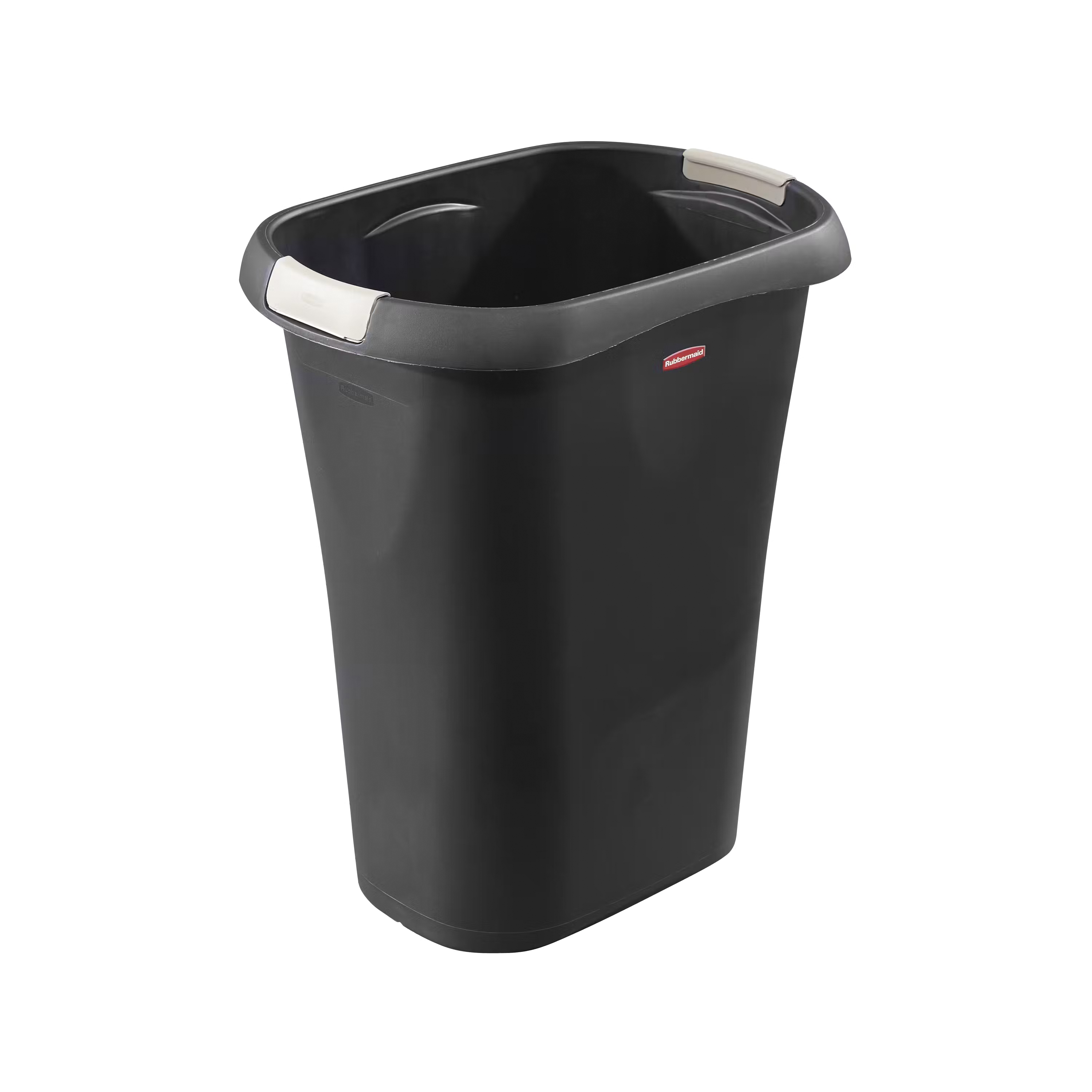 1835854 Liner Lock Wastebasket, 8 gal, Resin, Black