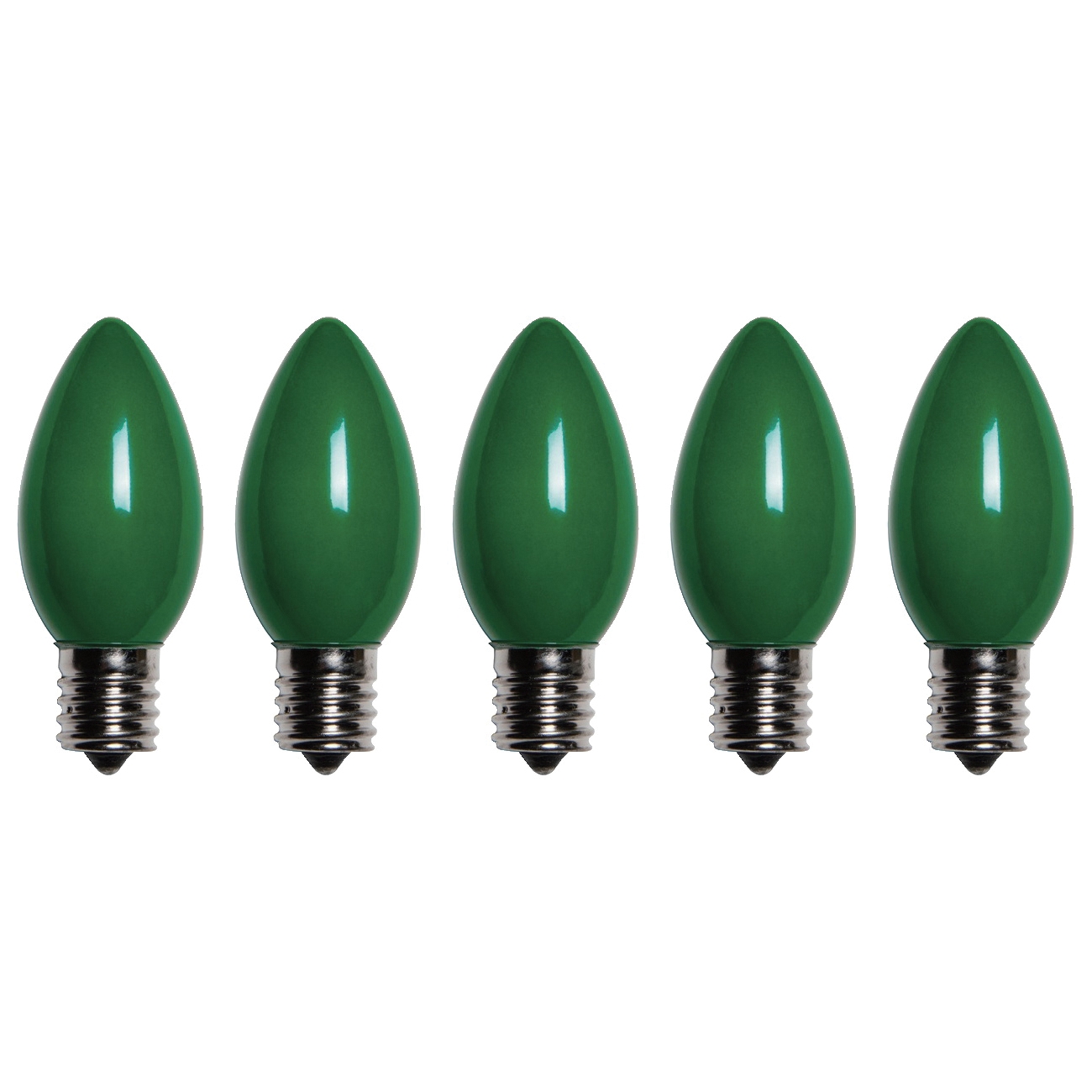 25985 LED Filament Retro Replacement Bulb, Opaque, C9, Green