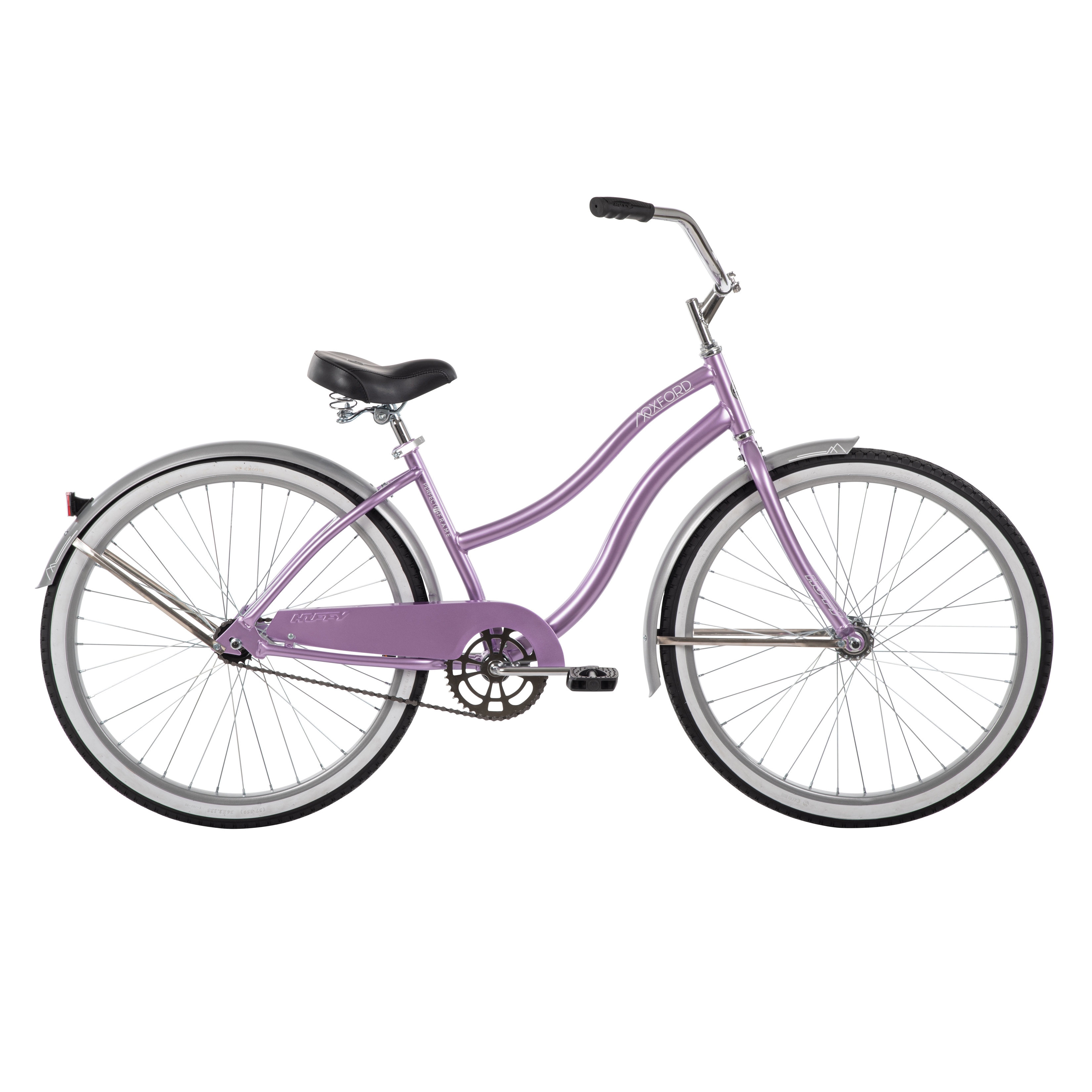 66632 Cruiser Bicycle, Ladies, 12+, Steel Frame, Coaster Brake, 26 in Dia Wheel, Lilac
