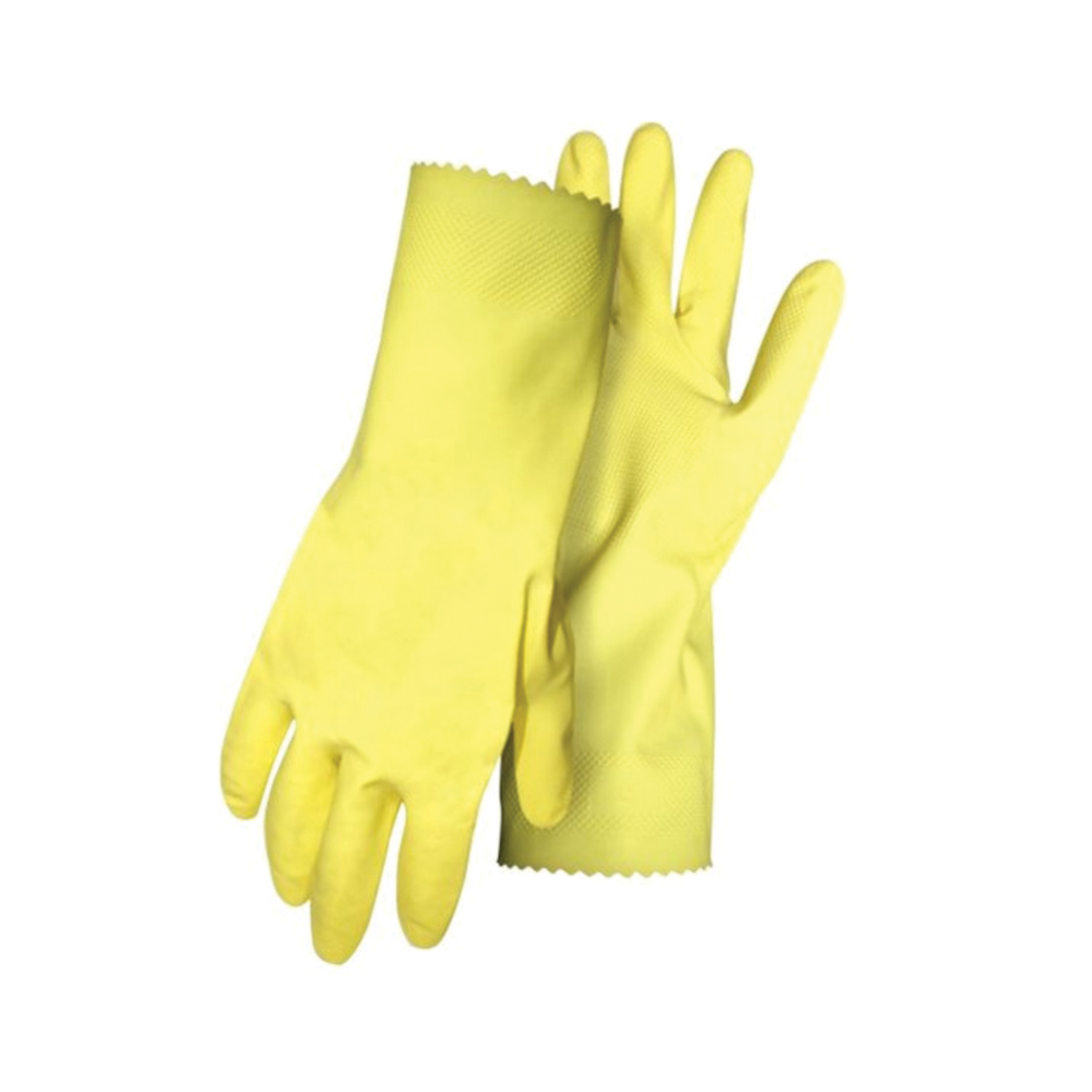 B13122-M Work Gloves with Extended Cuff, M, 12 in L, Latex, Yellow