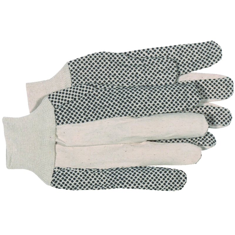 B61112-L Work Gloves, Men's, L, Cotton/Polyester, White
