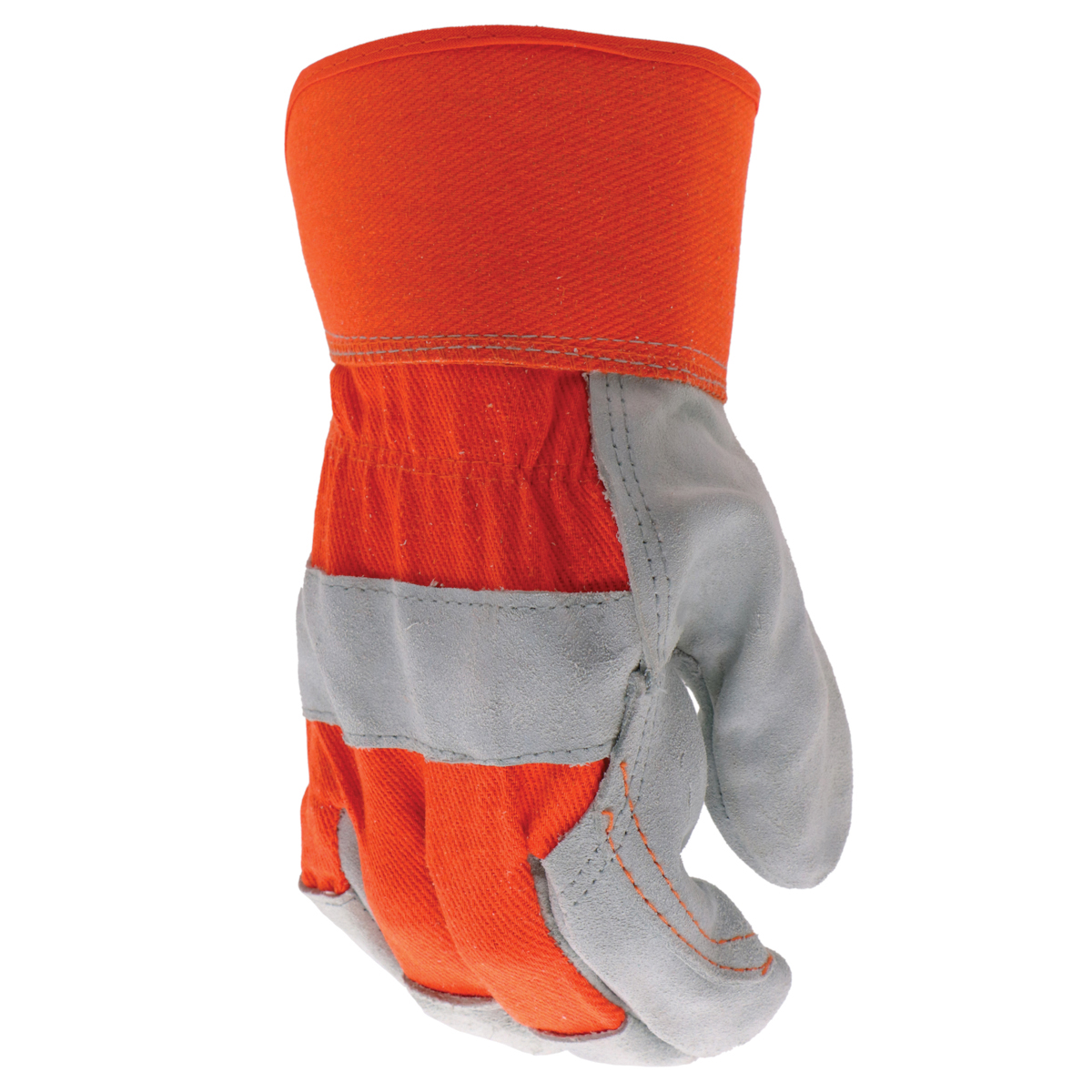 Boss Guard Series B71031-L Gloves, L, 8 to 8-3/8 in L, Wing Thumb, Safety, Canvas, Orange - 4