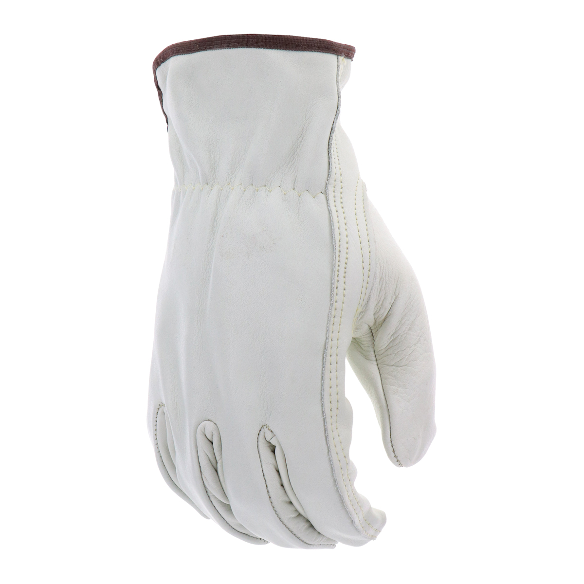 Boss B81192-XL Work Gloves, Men's, XL, 8-3/8 to 8-3/4 in L, Keystone Thumb, Slip-On Cuff, Cowhide Leather, Natural