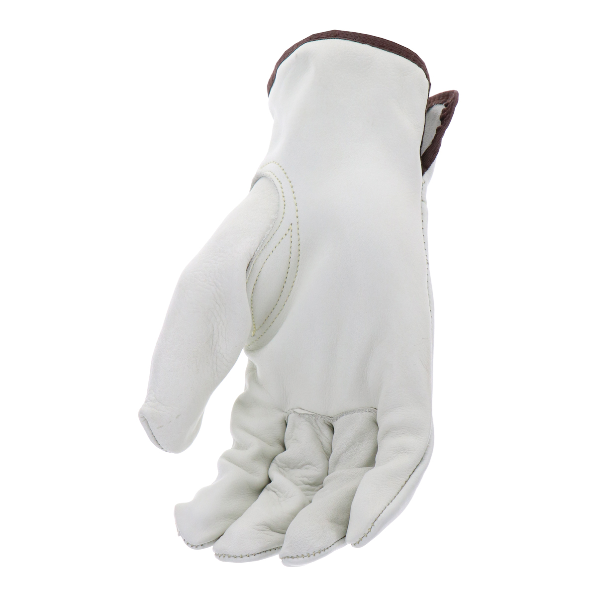 Boss B81192-XL Work Gloves, Men's, XL, 8-3/8 to 8-3/4 in L, Keystone Thumb, Slip-On Cuff, Cowhide Leather, Natural