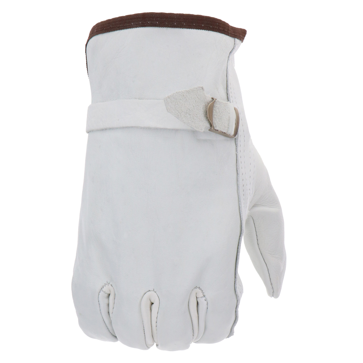 Boss B81202-M Gloves with Wrist Enclosure, M, Keystone Thumb, Slip-On Cuff, Cowhide Leather, Natural - 2