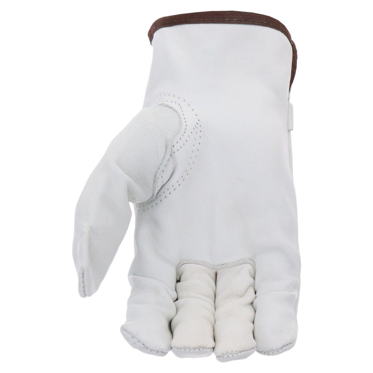Boss B81202-M Gloves with Wrist Enclosure, M, Keystone Thumb, Slip-On Cuff, Cowhide Leather, Natural - 3