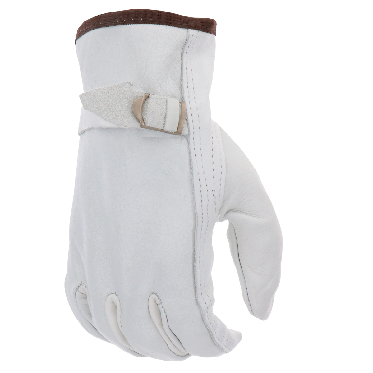 Boss B81202-M Gloves with Wrist Enclosure, M, Keystone Thumb, Slip-On Cuff, Cowhide Leather, Natural - 4