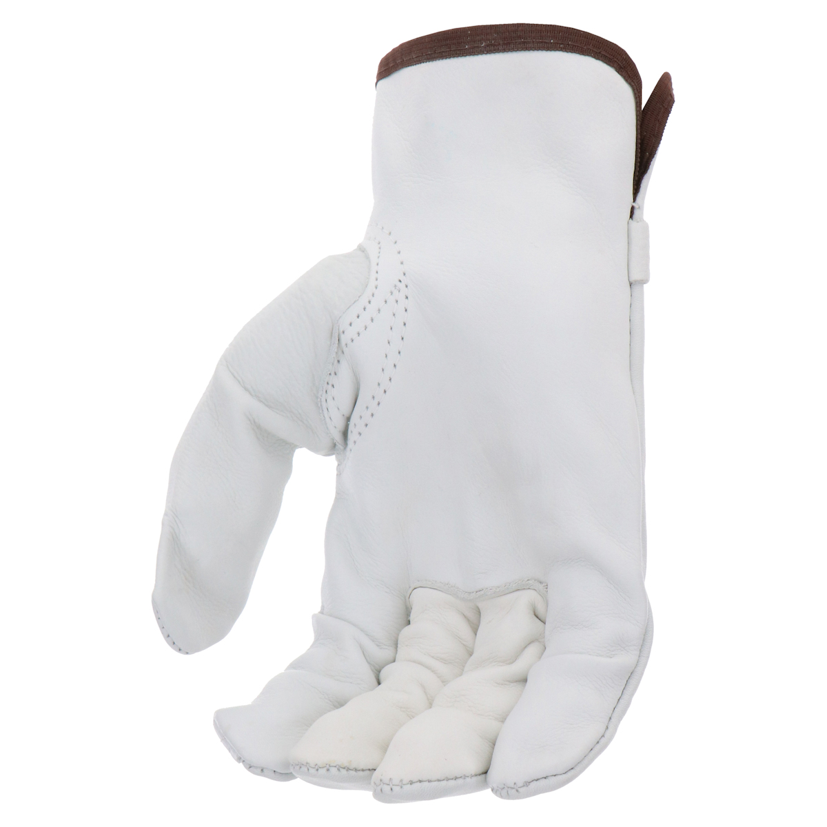 Boss B81202-M Gloves with Wrist Enclosure, M, Keystone Thumb, Slip-On Cuff, Cowhide Leather, Natural - 5