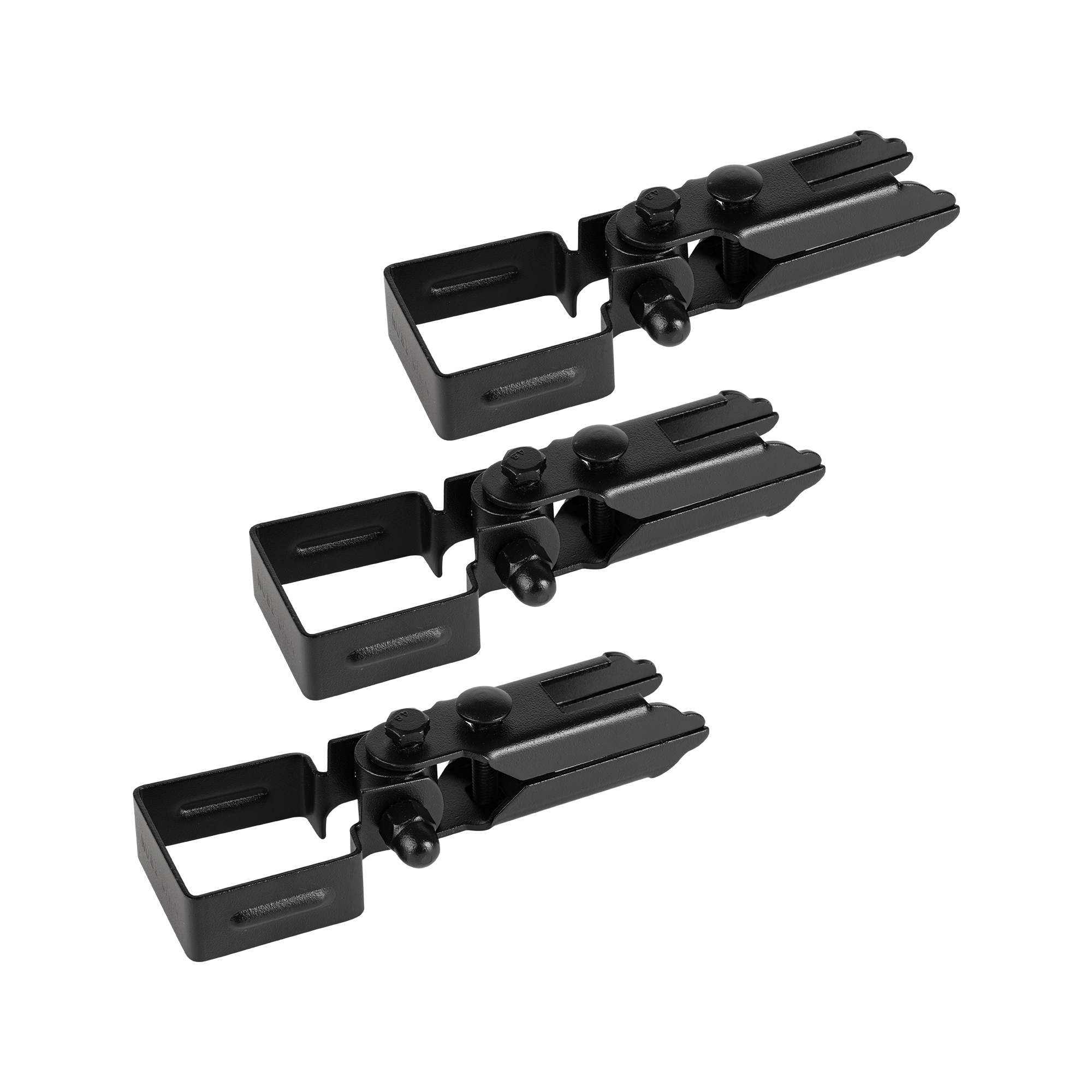 BUS01RTXB Universal Swivel Bracket, Steel, Black, Galvanized