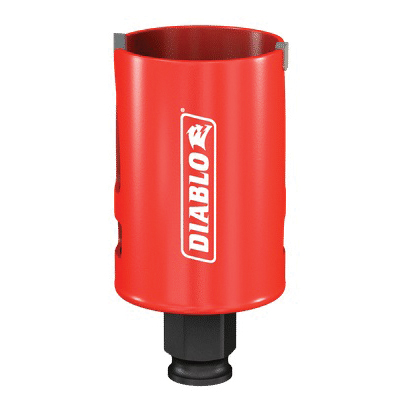 Demo Demon DHS1750CTR Hole Saw, 1-3/4 in Dia, 2-3/8 in D Cutting, 1-5/8 in Arbor, Carbide Cutting Edge