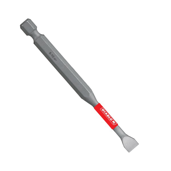 DSL81035P2 Drive Bit, #8 to 10 Drive, Slotted Drive, 1/4 in Shank, Hex Shank, 3-1/2 in L