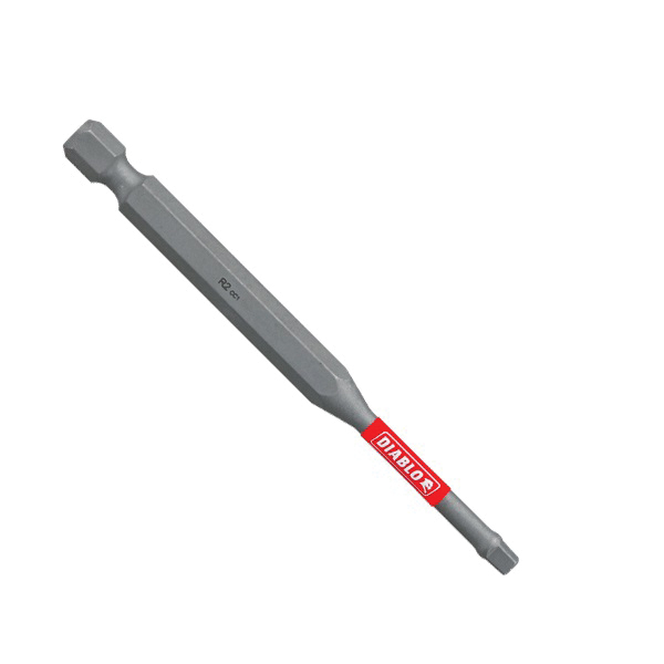 DSQ235P2 Drive Bit, #2 Drive, Square Drive, 1/4 in Shank, Hex Shank, 3-1/2 in L