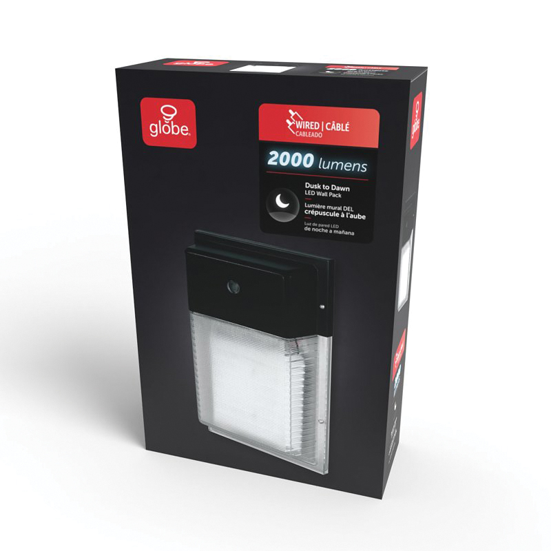 globe 17000197 Traditional Wall Pack, LED Lamp, 2000 Lumens, 4000 K Color Temp - 2