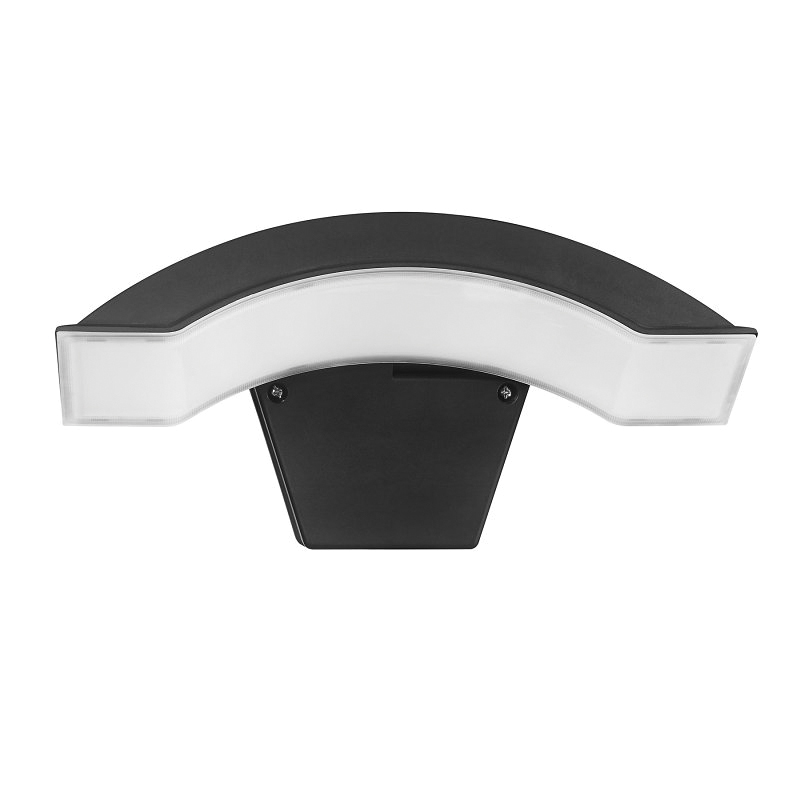 17000190 Dusk-to-Dawn Curved Head Security Flood Light, LED Lamp, 1200 Lumens, 4000 K Color Temp, Black Fixture