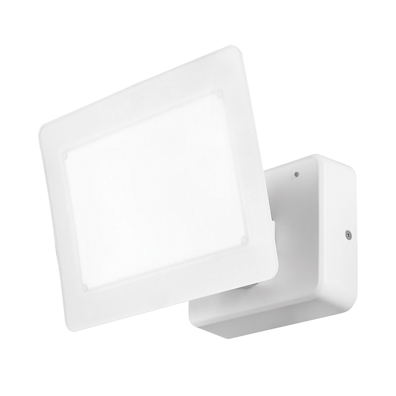 17000194 Dusk-to-Dawn Security Flood Light, LED Lamp, 6000 Lumens, 4000 K Color Temp, White Fixture