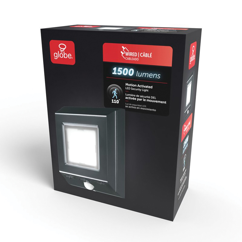 globe 17000199 Wired Wall Pack, LED Lamp, 500, 1000, 1500 Lumens, 4000 K Color Temp - 2