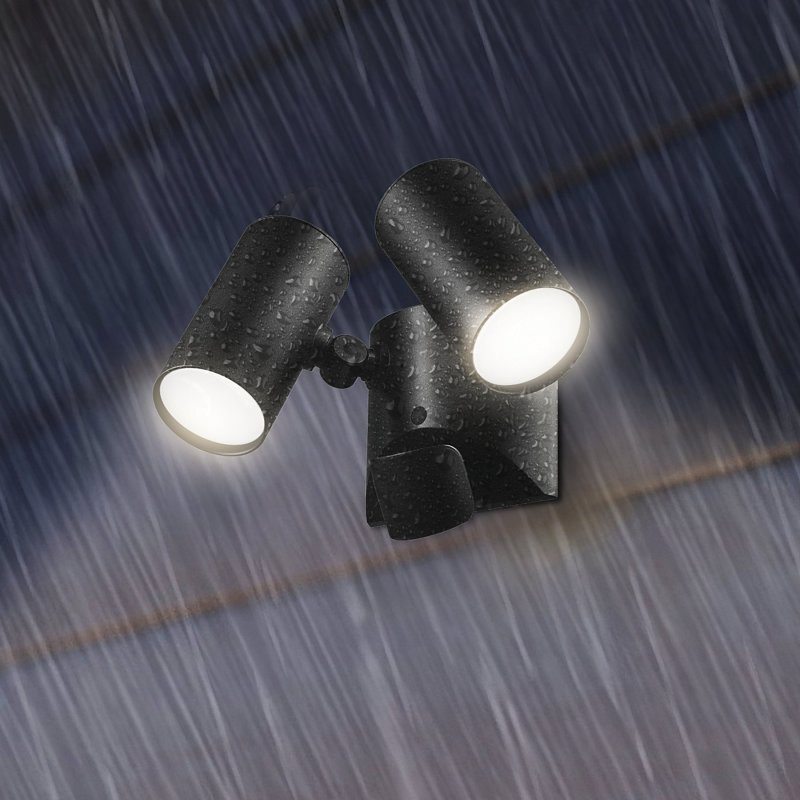 globe 17000205 Architectural Security Light, LED Lamp, Bright White, 2000 Lumens, 4000 K Color Temp, Black Fixture - 3