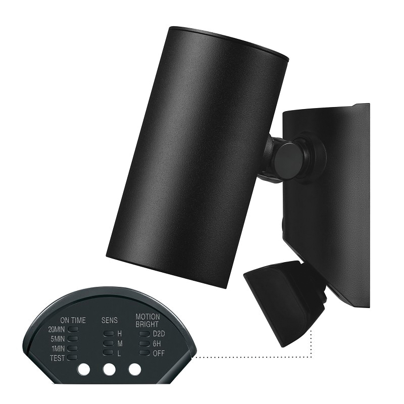 globe 17000205 Architectural Security Light, LED Lamp, Bright White, 2000 Lumens, 4000 K Color Temp, Black Fixture - 4