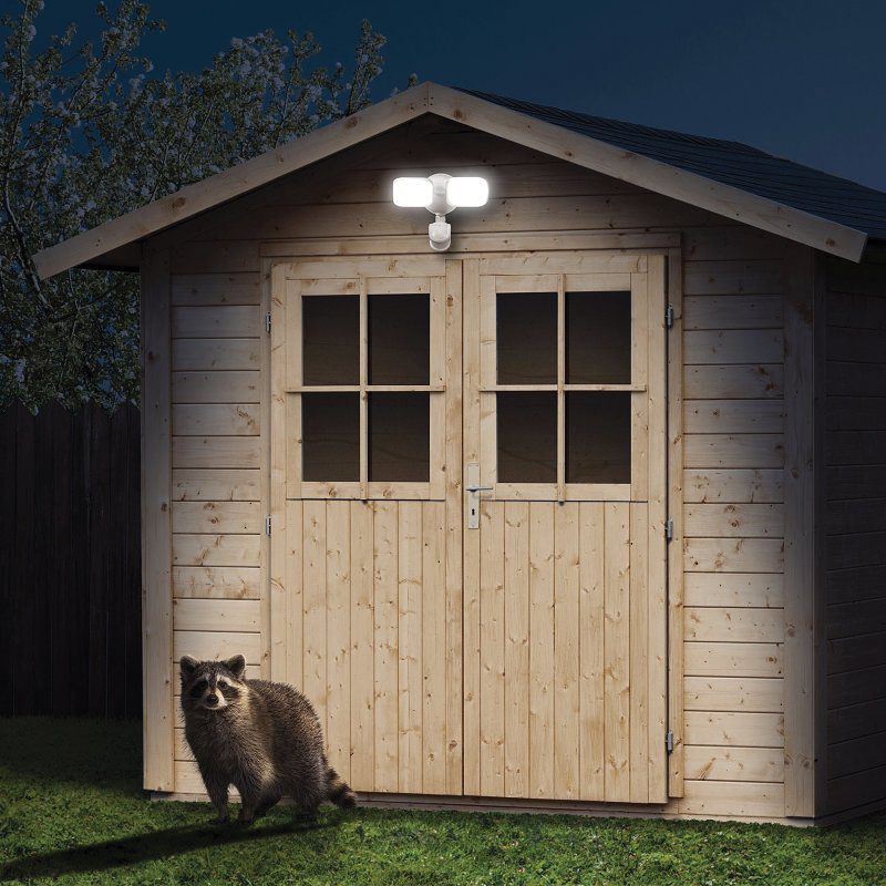 globe 17000224 Security Flood Light, LED Lamp, Daylight, 600 Lumens, 4000 K Color Temp, White Fixture - 3