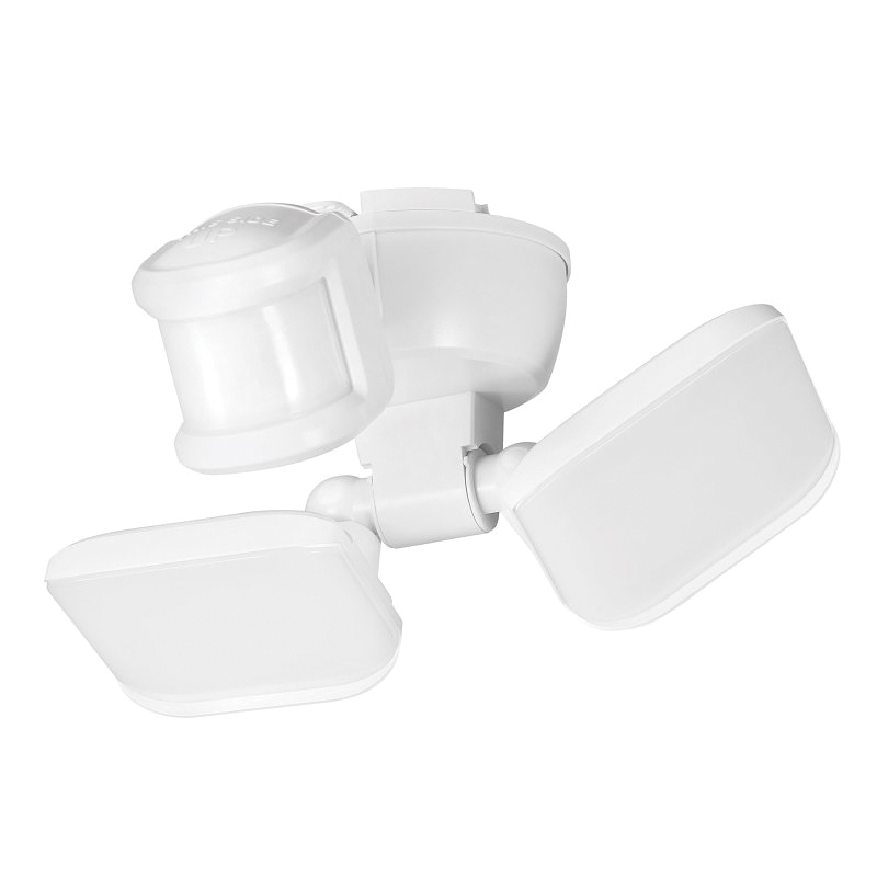 globe 17000224 Security Flood Light, LED Lamp, Daylight, 600 Lumens, 4000 K Color Temp, White Fixture - 5