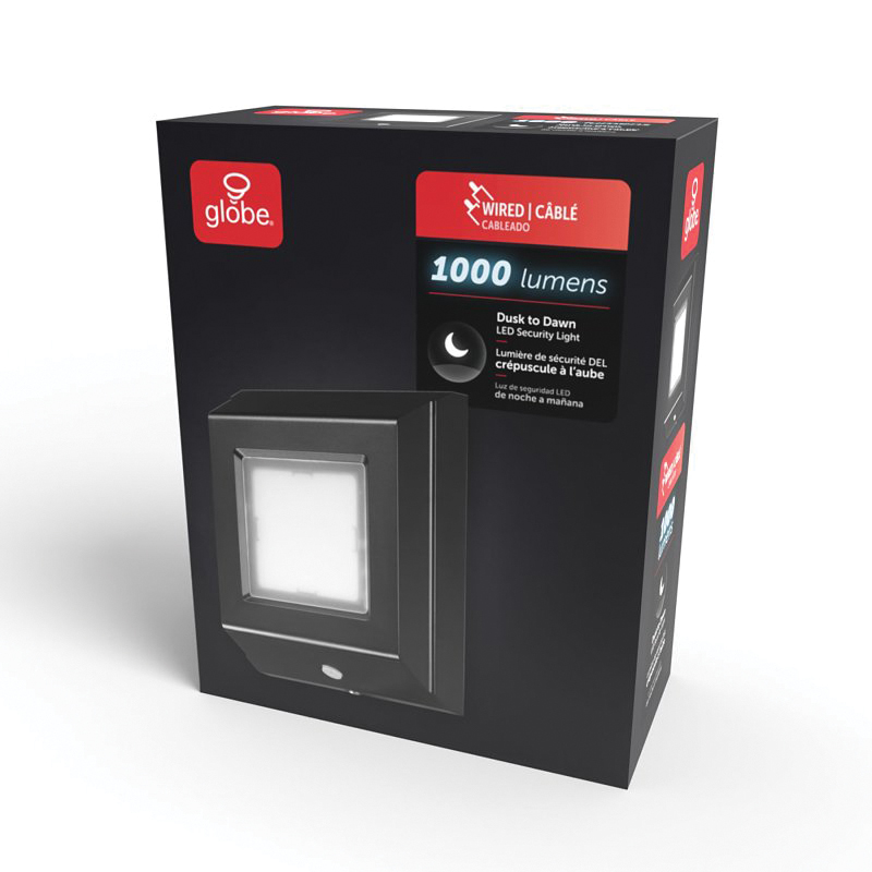 globe 17000196 Slim Wire Wall Pack, LED Lamp, 1000 Lumens, 4000 K Color Temp - 2