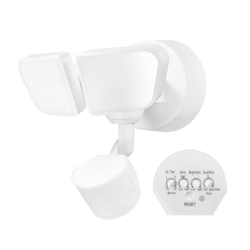globe 17000274 Wi-Fi Smart Motion Security Light, LED Lamp, Bright White, 2200 Lumens, 4000 K Color Temp, White Fixture - 4