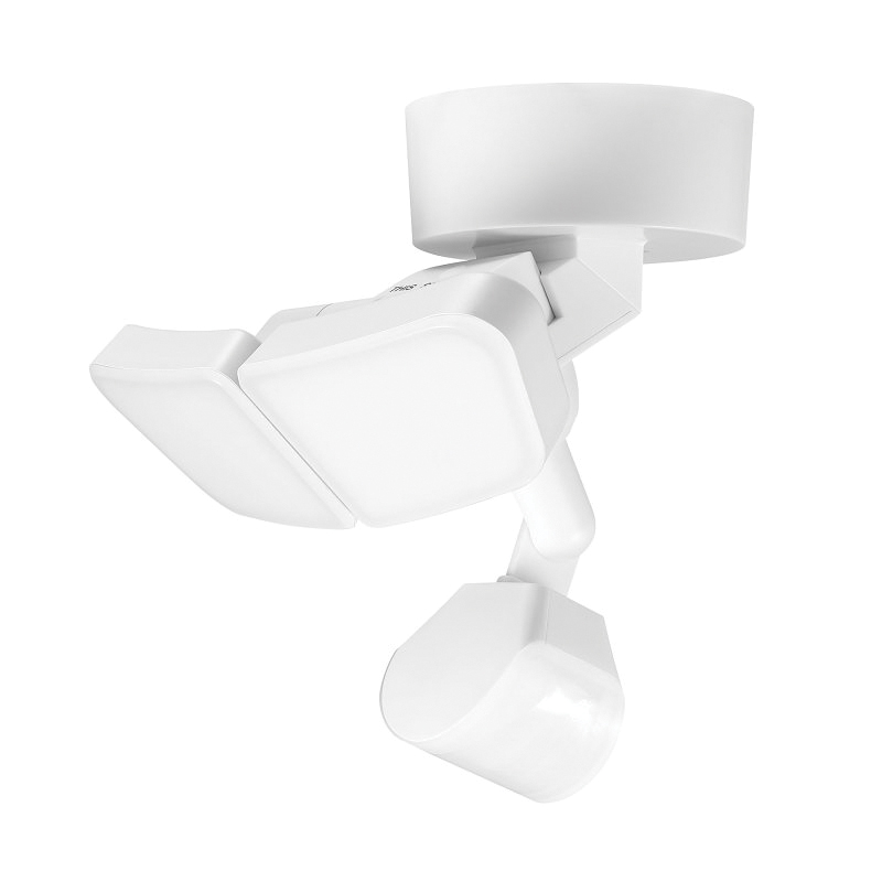 globe 17000274 Wi-Fi Smart Motion Security Light, LED Lamp, Bright White, 2200 Lumens, 4000 K Color Temp, White Fixture - 5