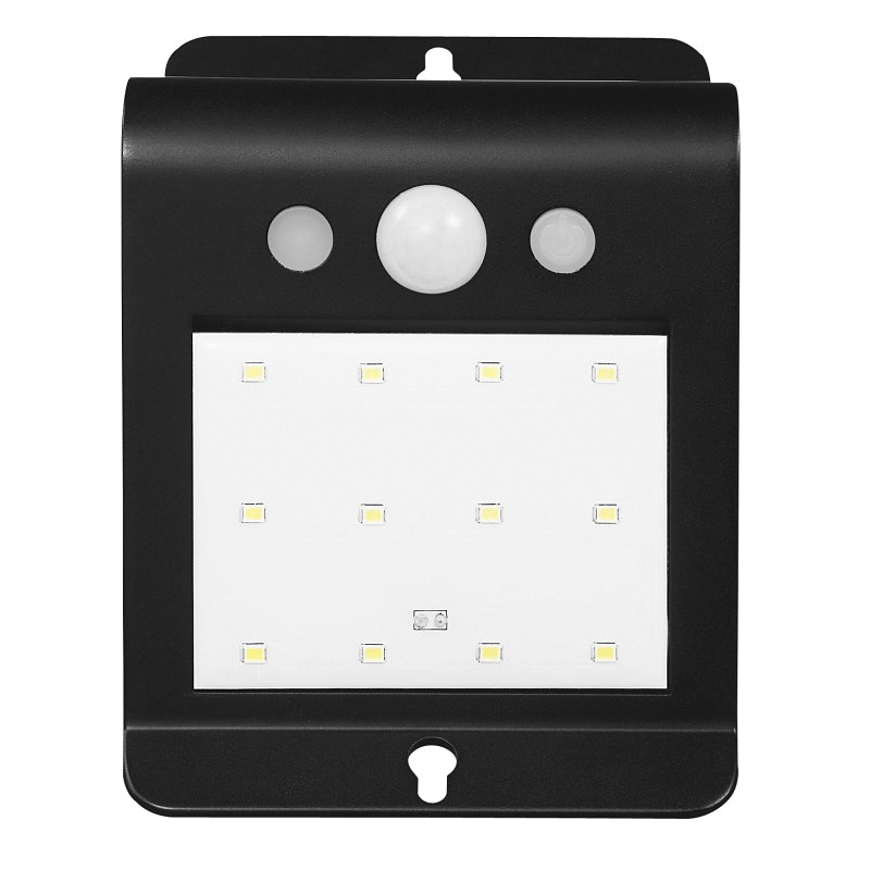 Globe Electric 17000210 Security Light, 120 V, 4 W, LED Lamp, Daylight, 250 Lumens, 4000 K Color Temp, Plastic Fixture, Black