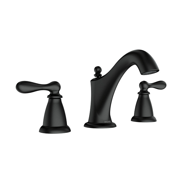 Caldwell Series WS84440BL High-Arc Bathroom Faucet, 1.2 gpm, 2-Faucet Handle, 3-Faucet Hole, Metal, Matte Black