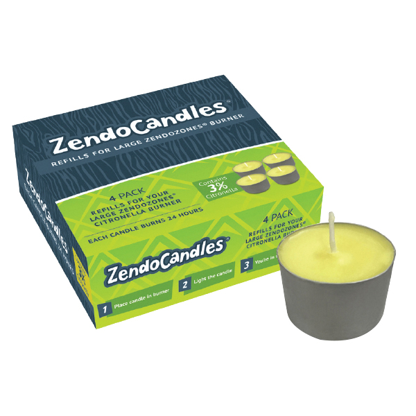 ZendoZones 1824H-CAND Candle, Citronella, 24 hr Burn Time, 4oz