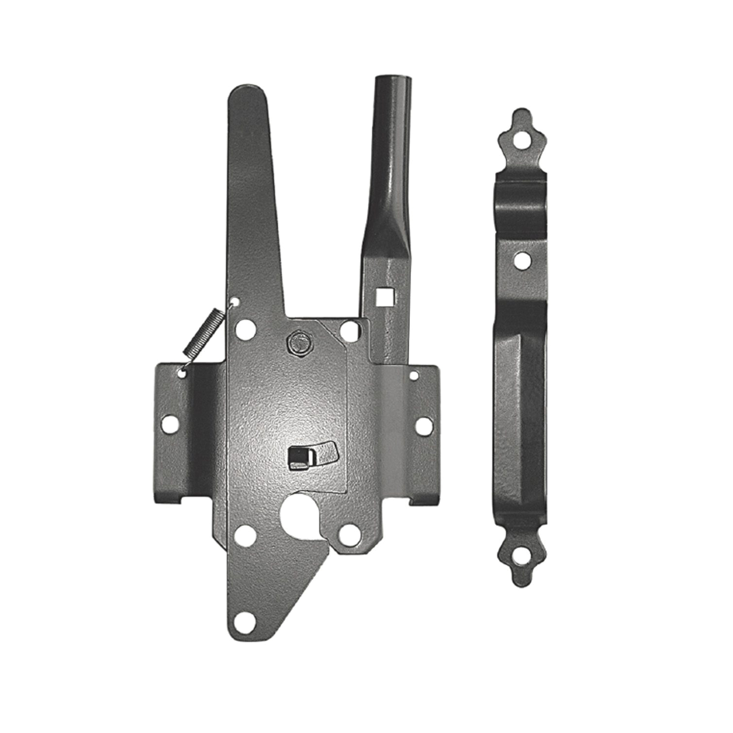 DTPLUH/B Deluxe Traditional Post Latch with Ultimate Handle, 11 in L, 7 in W, Galvanized Steel, Black