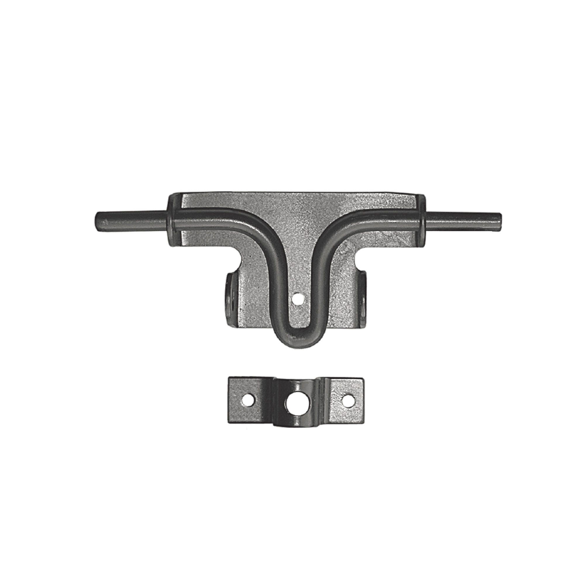 SBL/B Slide Bolt Latch, 13 in L, 11 in W, Galvanized Steel, Black, Powder-Coated Satin