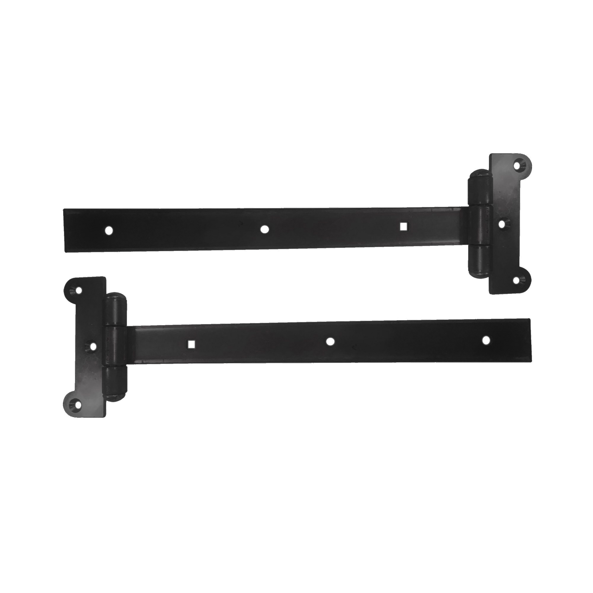 SH12BLK/B Strap Hinge, Galvanized Steel, Black, Powder-Coated Satin, Screw