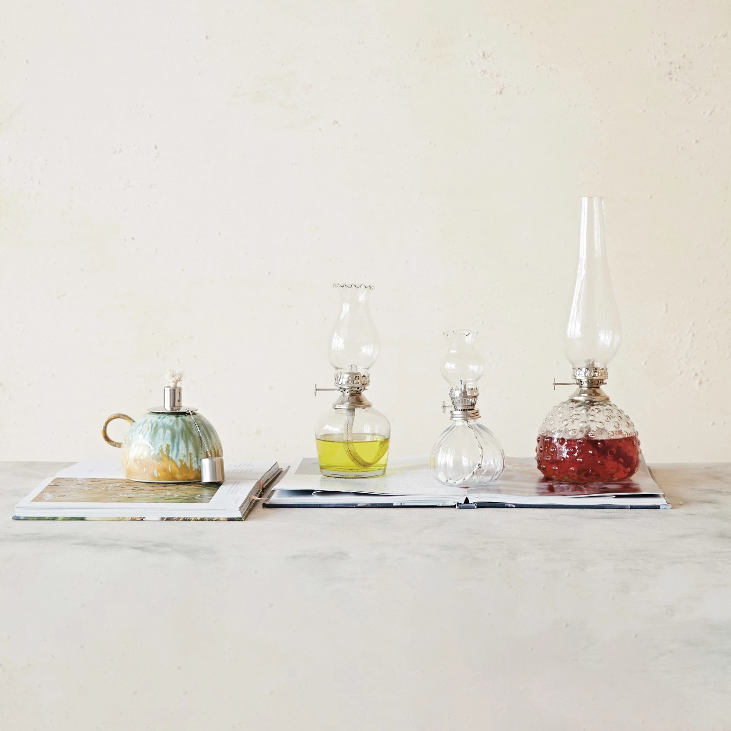 Creative Co-Op Botanist Series DF8921 Oil Lamp, Glass - 2