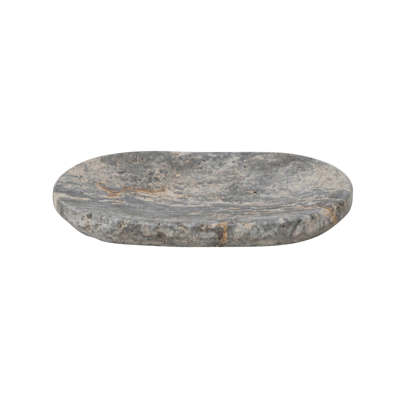 Creative Co-Op Daily Routines Series DF6839 Soap Dish, Travertine, Gray - 4