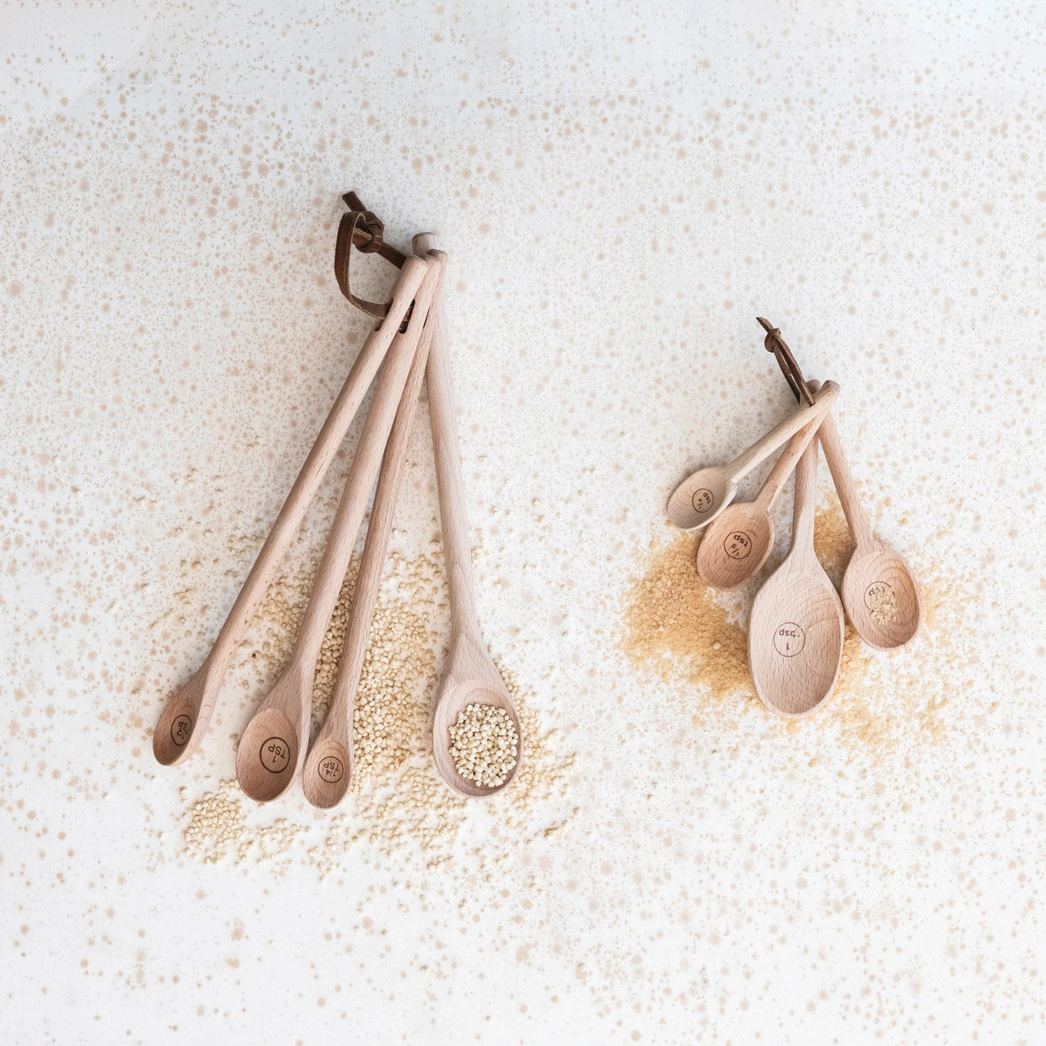 Creative Co-Op At The Table Series DF9271 Measuring Spoon Set, Wood - 2