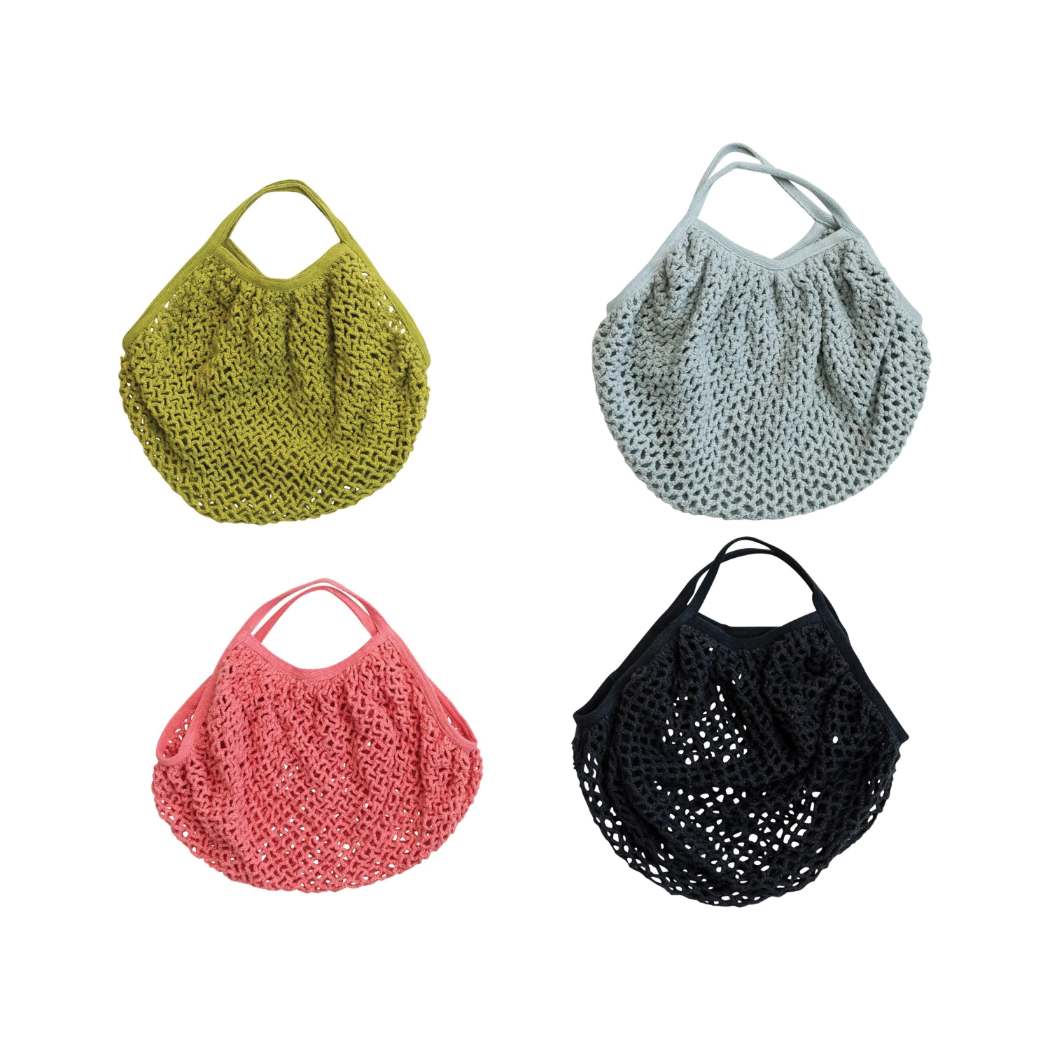 Creative Co-Op Bistro Series DF9198A Market Bag, Crocheted, Assorted - 2