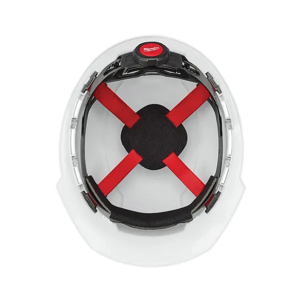 Milwaukee 48-73-1100 Front Brim Hard Hat, 4-Point Ratchet Suspension, HDPE Shell, White, Class: E - 3