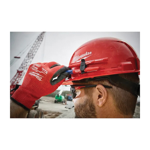Milwaukee 48-73-1100 Front Brim Hard Hat, 4-Point Ratchet Suspension, HDPE Shell, White, Class: E - 4