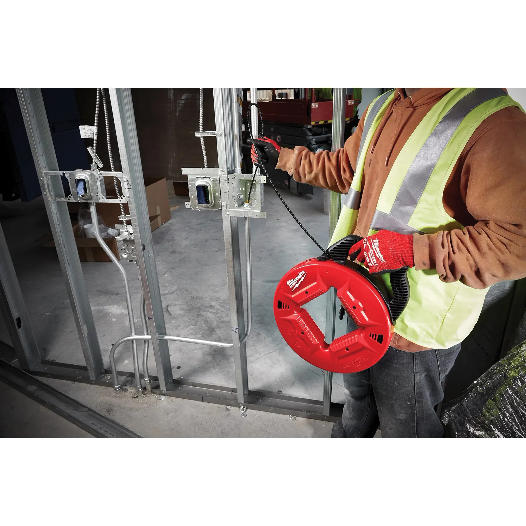 Milwaukee 48-22-4165 Fish Tape with Nonconductive Tip, 100 ft L Tape, Polyester Tape - 3