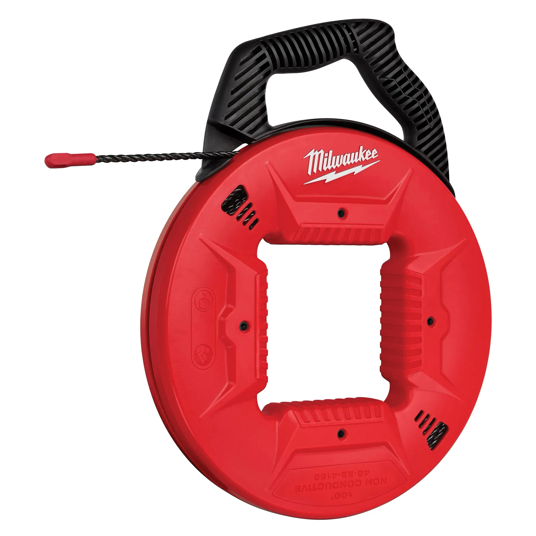 Milwaukee 48-22-4165 Fish Tape with Nonconductive Tip, 100 ft L Tape, Polyester Tape - 4