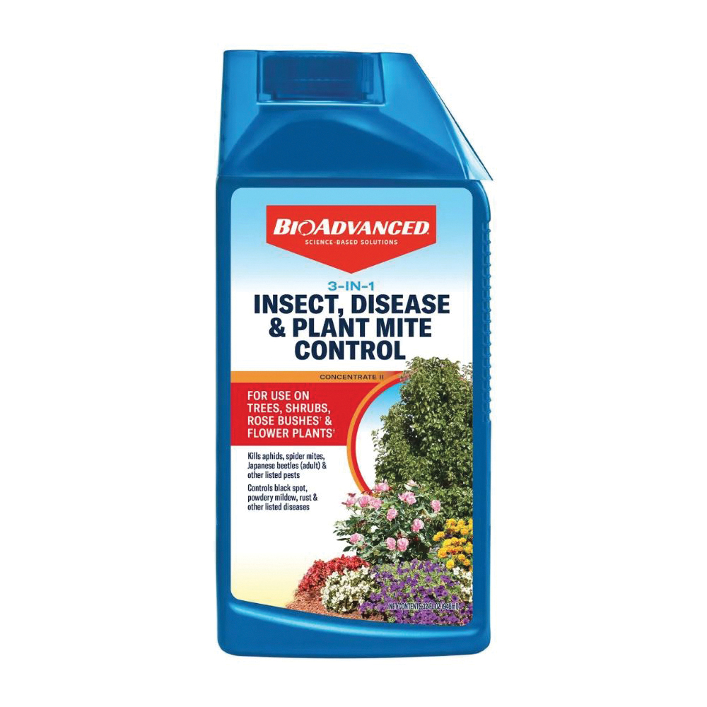 3-IN-1 820065B Insect, Disease and Plant Mite Control, Concentrate, Spray Application, 32 oz, Bottle