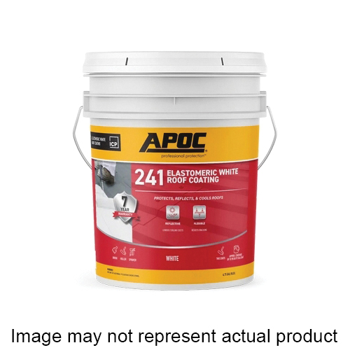 AP-241 Series AP-2411 Elastomeric Roof Coating, White, 1 gal, Pail, Liquid