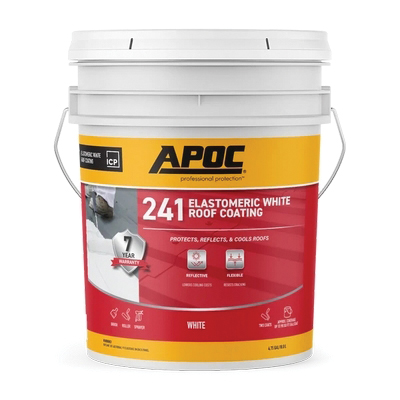 AP-241 Series AP-2415 Elastomeric Roof Coating, White, 4.75 gal, Pail, Liquid