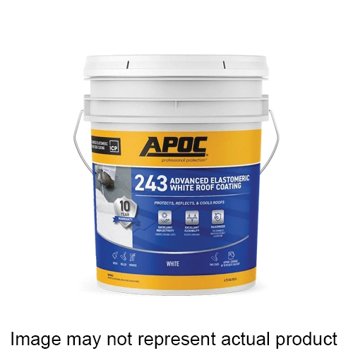 AP-243 Series AP-2431 Advanced Elastomeric Roof Coating, White, 1 gal, Pail, Liquid